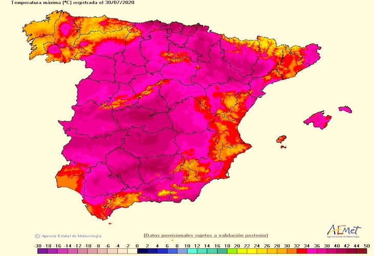 Julio de 2020 finaliza con récords de temperatura y riesgo extremo de incendios