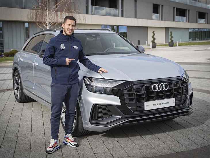 Audi eléctricos para los jugadores de futbol del Real Madrid