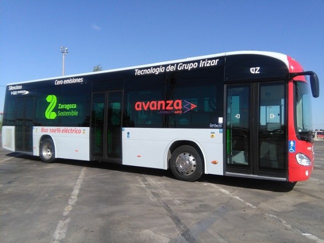 Avanza-Zaragoza prueba un nuevo autobús 100% eléctrico sin pasajeros