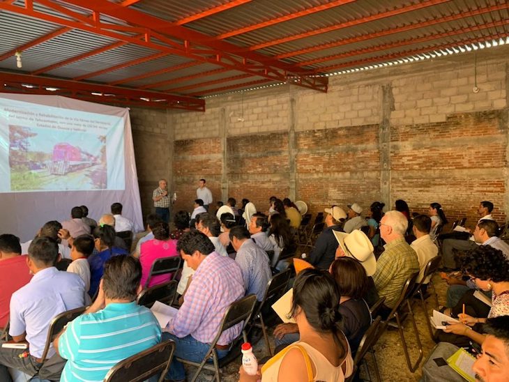 México realizó su segunda reunión pública de información sobre vía férrea en el Istmo de Tehuantepec