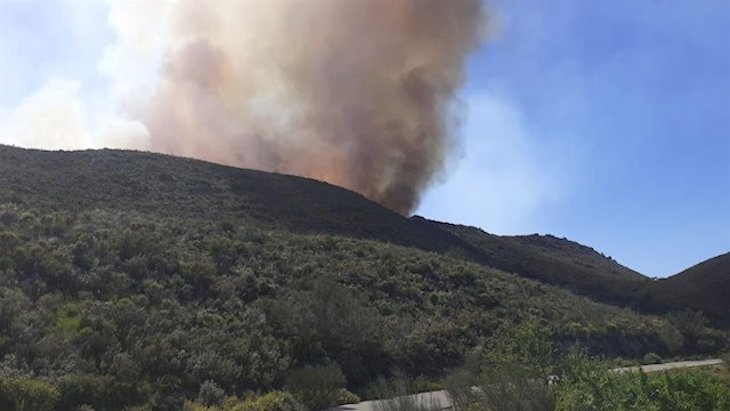 Declarado un incendio forestal en la zona de Río Chico