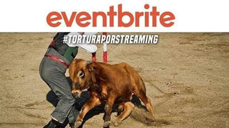 EVENTBRITE se lucra con el maltrato animal y tortura