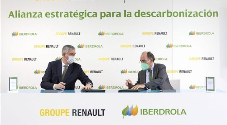 Renault e Iberdrola una ‘acuerdo’ para alcanzar la huella de carbono cero