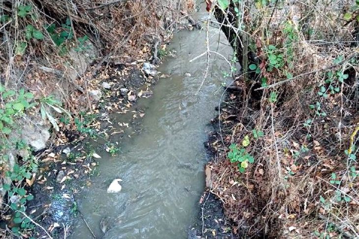Vertido de aguas fecales en el embalse de Los Arroyos en El Escorial
