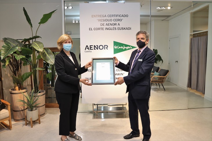 AENOR otorga el certificado ‘Residuo Cero’ en Euskadi para El Corte Inglés