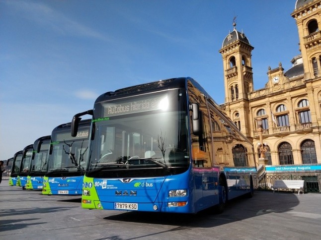 San Sebastián incorpora 14 nuevos autobuses híbridos a la flota de Dbus
