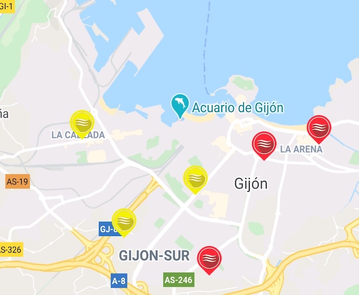 Asturias. Por segundo día sigue disparada la contaminación del aire en Asturias