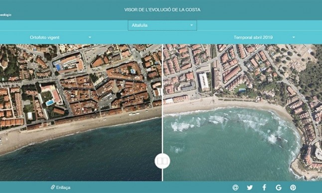 Puedes conocer el estado del litoral catalán desprendido del temporal de abril
