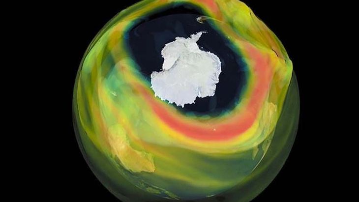 El agujero de ozono antártico