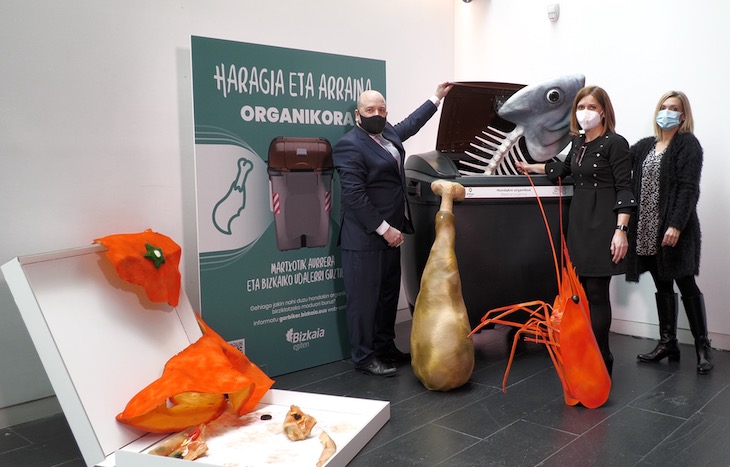Bizkaia en el contenedor marrón se recogerá toda la fracción orgánica sin distinción