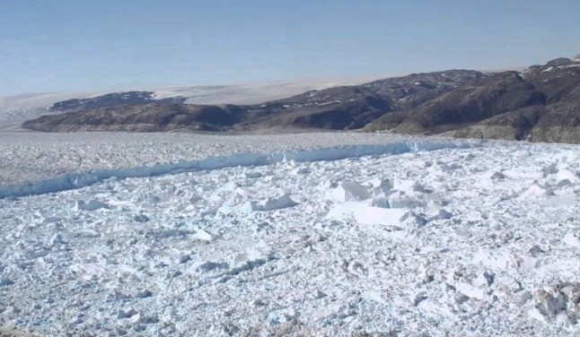 Una franja de hielo muy singular en Groenlandia
