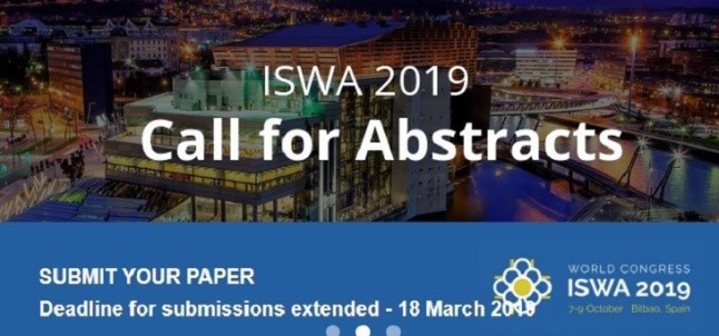 Ampliación plazo para envío propuestas de ponencia a ISWA 2019