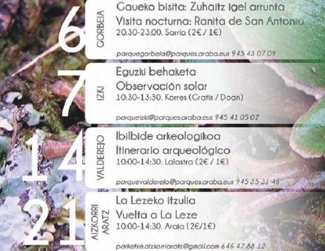 Los parques naturales de Álava arrancan sus actividades de primavera