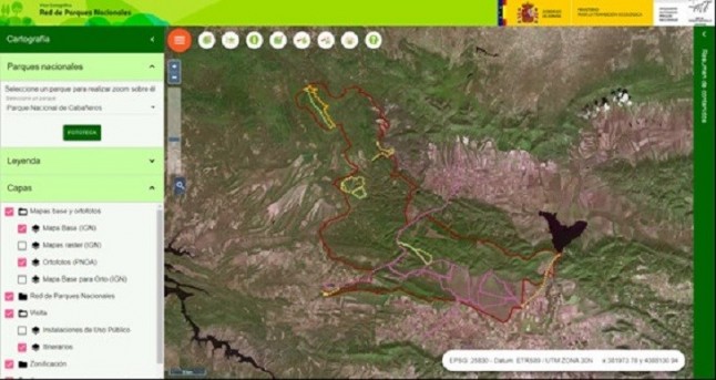Publicado el nuevo visor cartográfico de la Red de Parques Nacionales