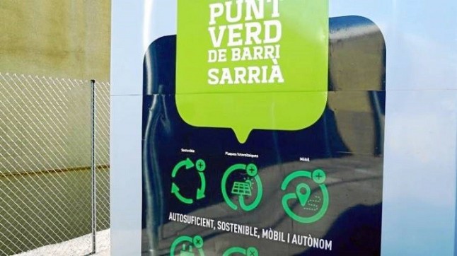 Barcelona presenta un Punto verde autosuficiente en el barrio de Sarrià Vell