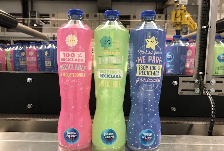 Nestlé presenta sus botellas 100% reciclables