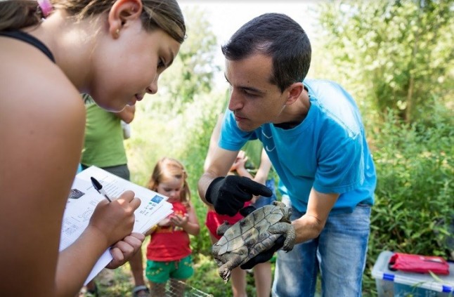La Fundación Aguas de Valencia con la protección de las tortugas en el rio Turia