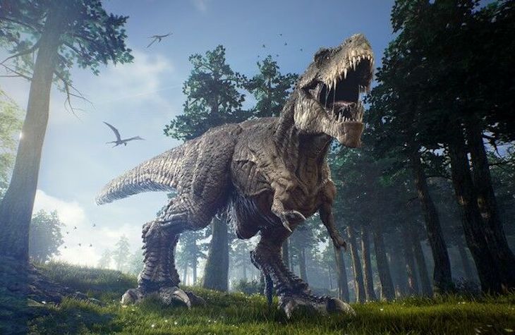 Los Tiranosaurus rex tenían largas patas para ayudarlos a conservar energía y recorrer grandes distancias