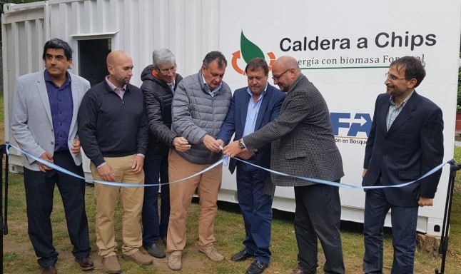 Una caldera que convierte residuos forestales en energía
