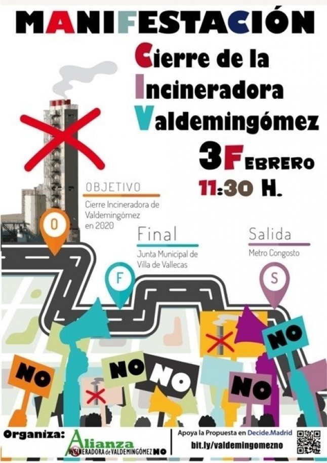 Vecinos y ecologistas se manifestarán el sábado para pedir el cierre de la incineradora de Valdemingómez