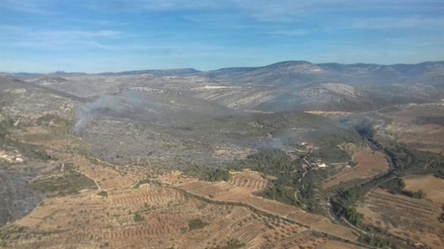 Controlado el incendio de Culla (Castellón)