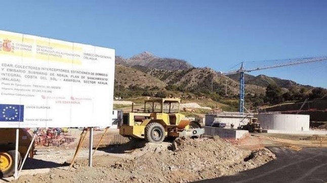 Problemas con las obras de la depuradora de Nerja