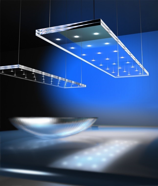 LED integrado en vidrio