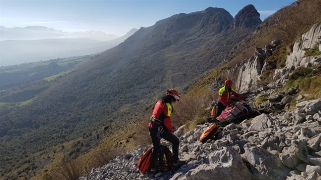 Un senderista herido en Soba