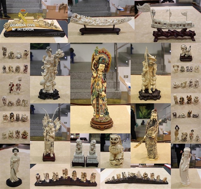 Requisadas 26 piezas de marfil supuestamente ilegales puestas a la venta San Sebastián