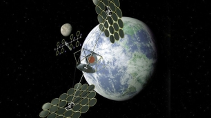 Una central solar en el espacio