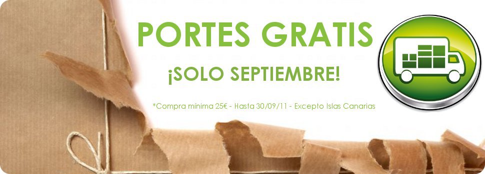 Portes Gratis hasta final de mes en Ecotendencia.com