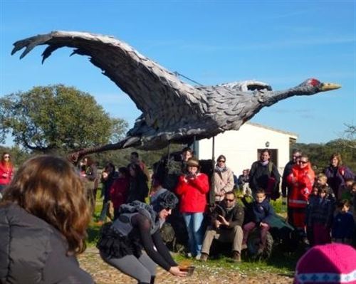 El Festival de las Grullas reúne en Moheda Alta (Badajoz) atrae a 2.000 personas