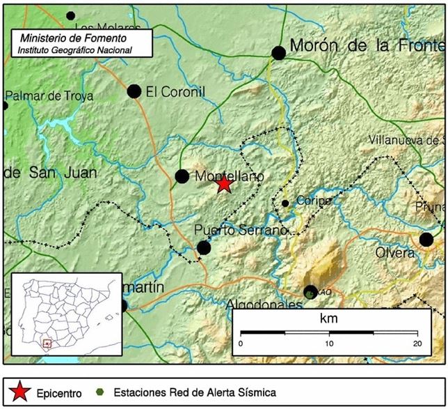 Registrado un seísmo en Sevilla de 4