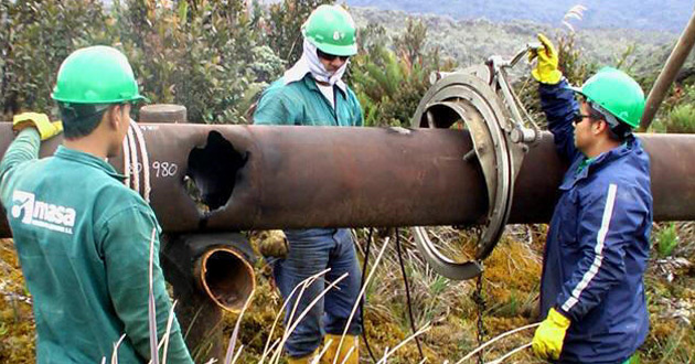 Fuga en un oleoducto de Ecuador tras una rotura
