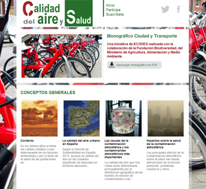 Web Calidad del aire y salud