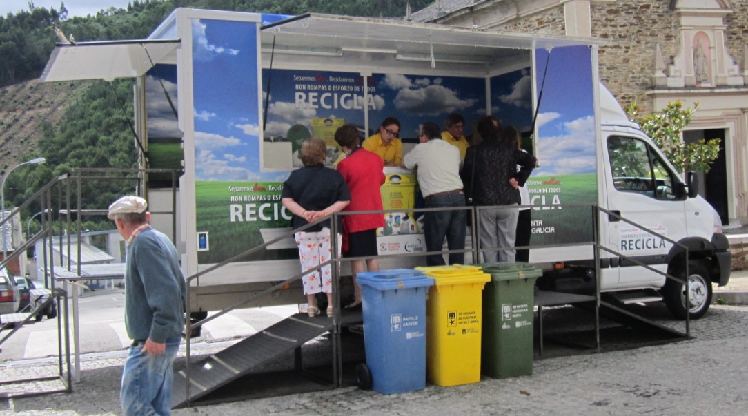 Campaña de reciclaje en Monforte de Lemos (Galicia)