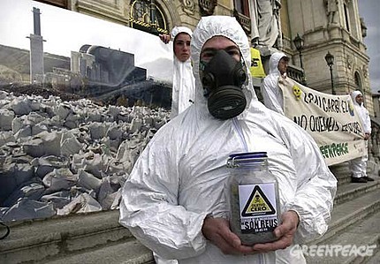 Greenpeace pide que la incineración deje de ser una alternativa para el tratamiento de residuos