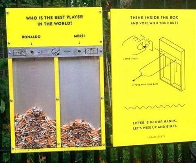 Ingenio para evitar colillas en el suelo (Vea VIDEO)