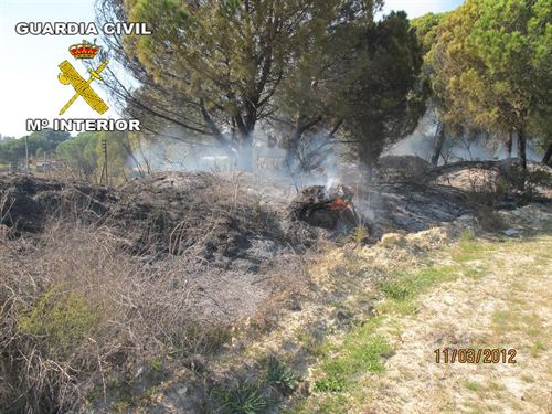 Imputado el presunto autor de un fuego en Bonares (Huelva)