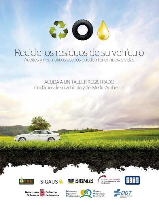 Navarra pone en marcha una campaña pionera sobre el reciclaje de residuos de automoción