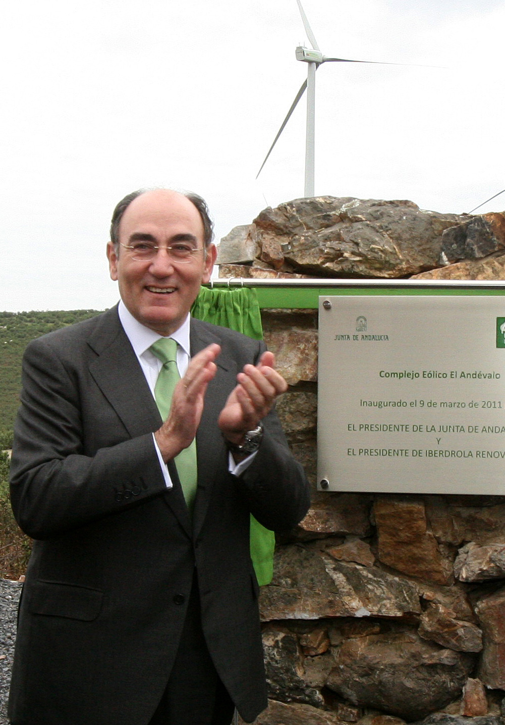 Griñán y Galán inauguran el complejo eólico de El Andévalo (Huelva)
