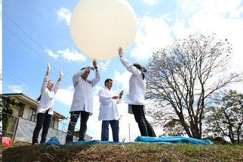 Globos aerostáticos en Majadahonda para medir el ozono