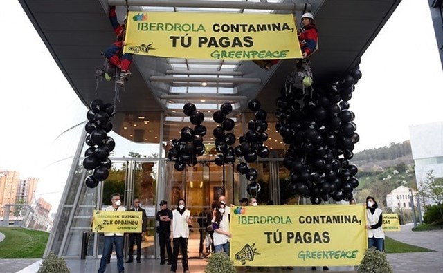 Greenpeace y el CO2 hoy en Madrid