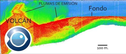 La cima del volcán submarino de El Hierro está a 130 metros de profundidad