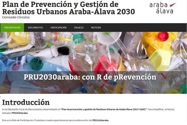Diputación invita a los alaveses a hacer sus aportaciones al nuevo Plan de Prevención de Residuos