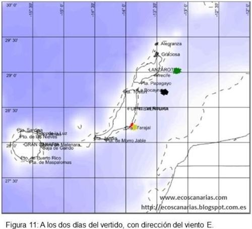 Petroleo. Un vertido a 60 kilómetros alcanzaría Fuerteventura en dos días