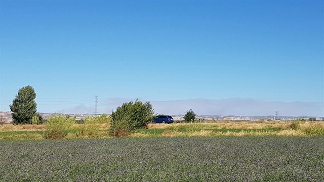 Se descontrol un incendio en el campo militar de San Gregorio