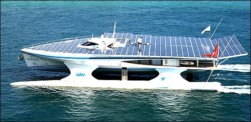 El mayor buque que funciona sólo gracias al sol