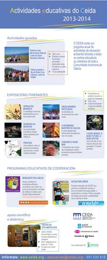 Programa de Actividades de Educación Ambiental para el curso 2013-2014 ( Galicia)
