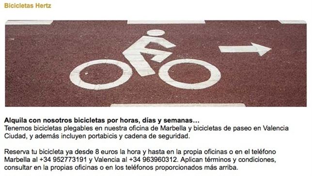 Hertz ahora alquila bicicletas